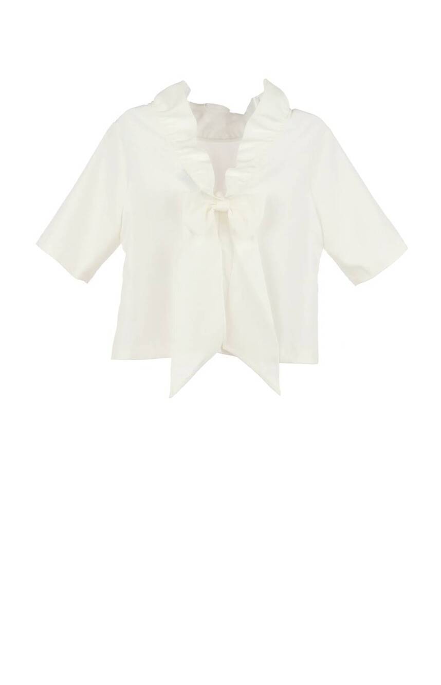 NEW GABBY girls blair solid blouse in ivory
